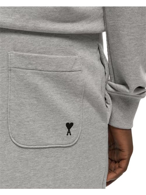 AMI Paris JOGGING WITH CONTRASTED AMI DE COEUR Ami Paris | HTR856.7300951 HEATHERASH